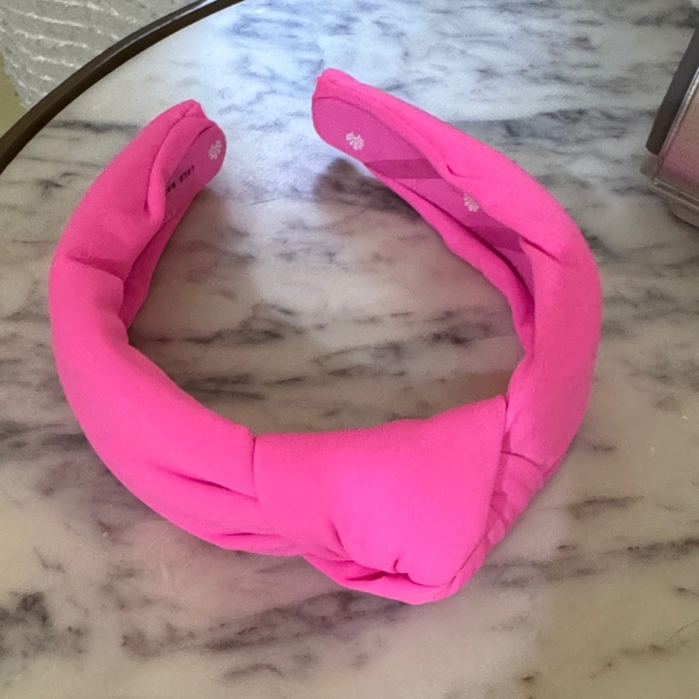 Lele Sadoughi Fuchsia Knotted Headband